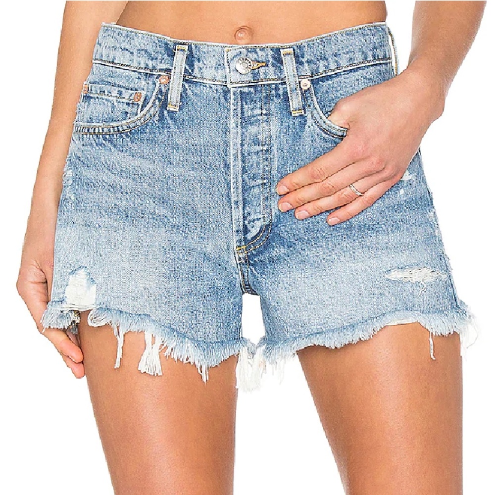 Agolde Parker denim shorts
